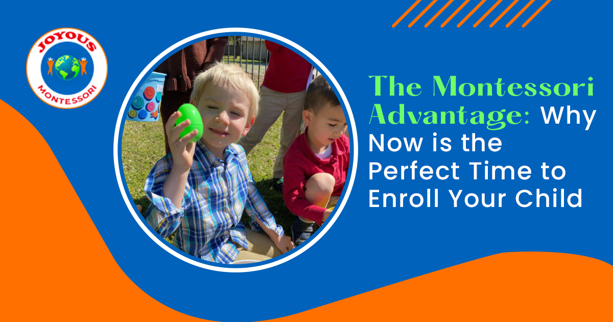 Read more about the article The Montessori Advantage: Why Now is the Perfect Time to Enroll Your Child